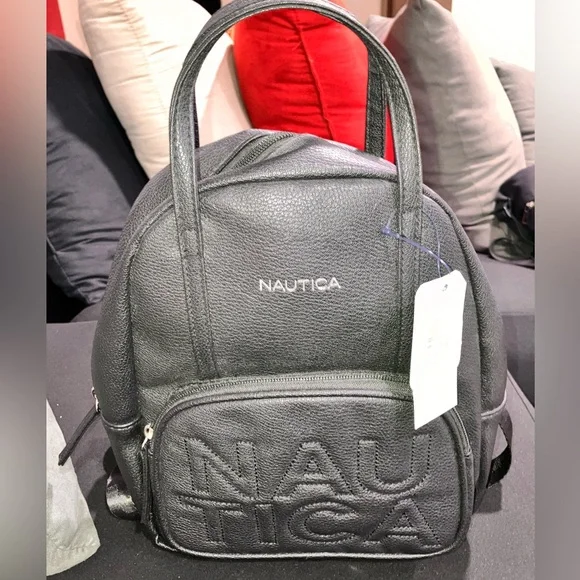 Nautica brand new with tags black backpack Nautica Padded Travel Black Backpack | eBay main image 2